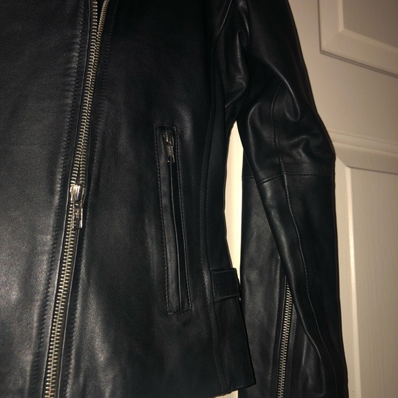 Black Leather biker size 12 - new never worn - Picture 5 of 5